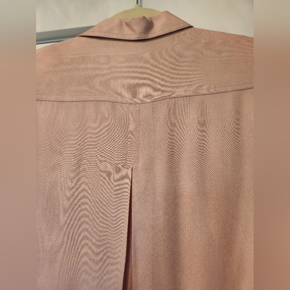 Jak & Rae Pink Blouse sz M Shirt Button Up Work Long Sleeve Dress Top - Picture 4 of 8